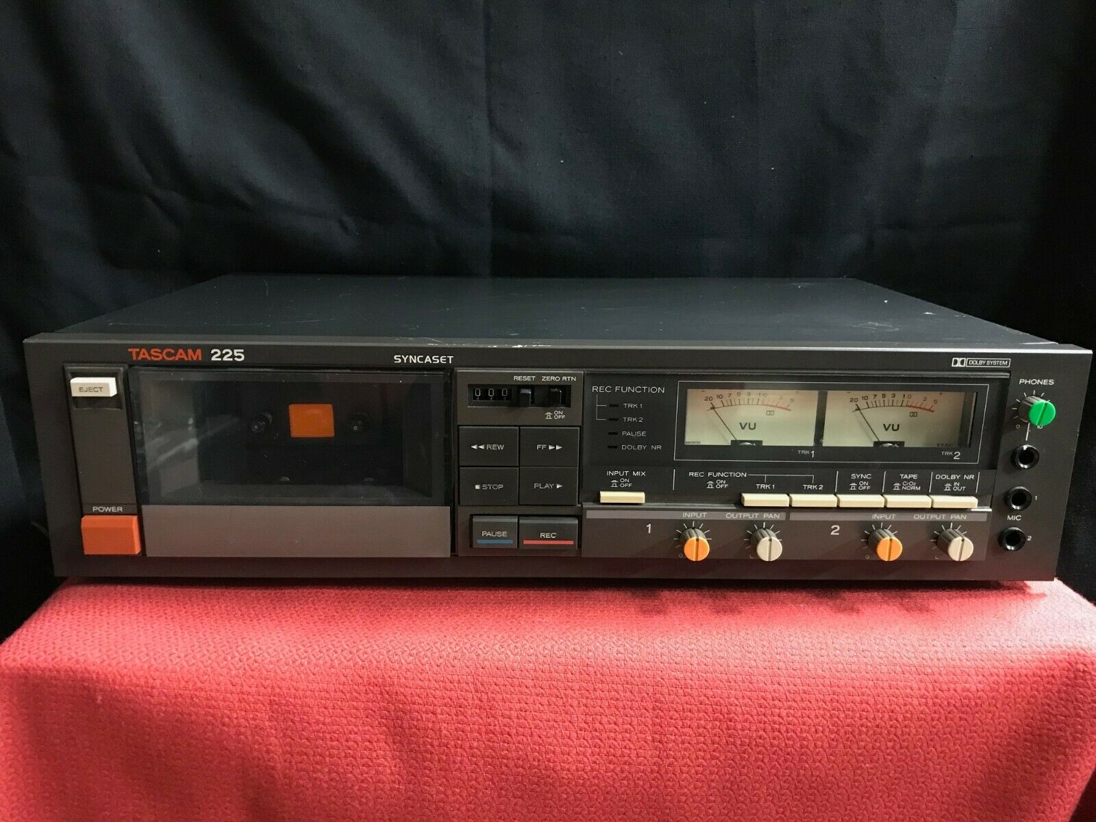 Tascam 225 Syncaset Two Track Channel Recording Cassette Deck Dolby System