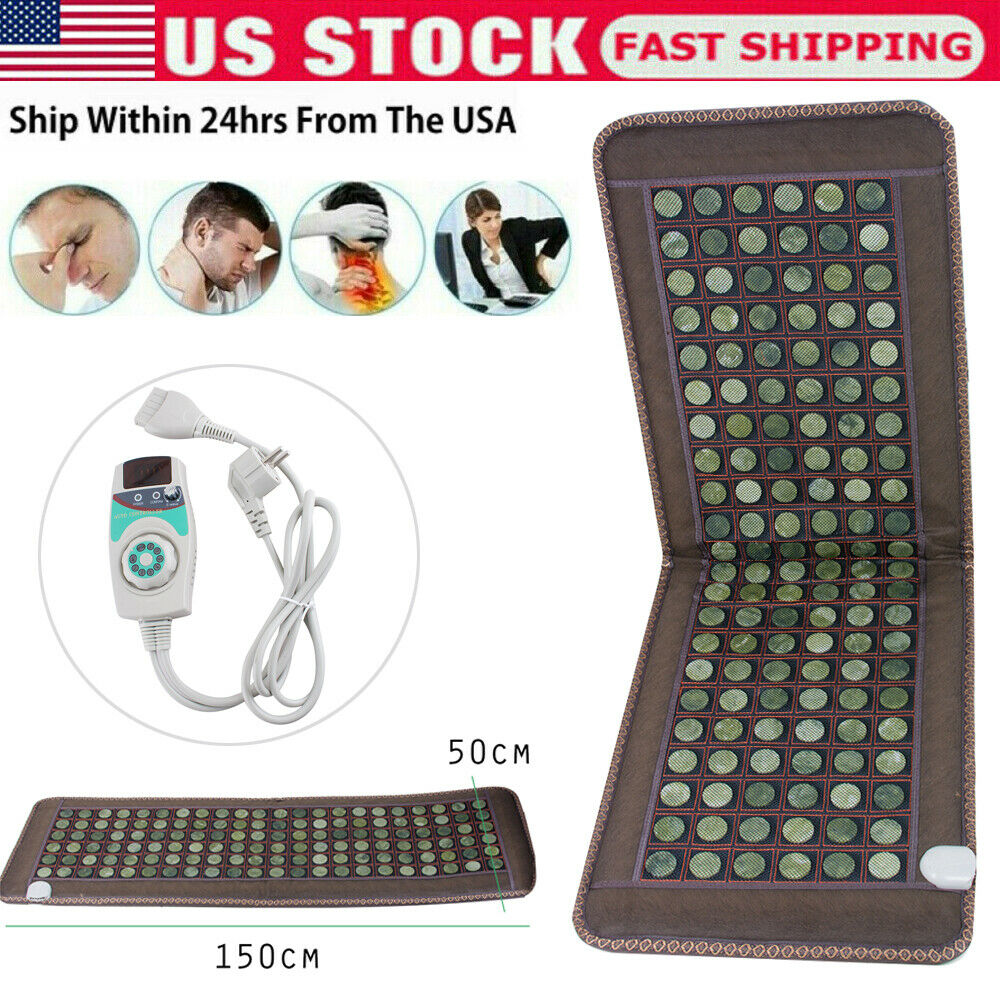 Stone Heating Mat Tourmaline Natural Jade Negative Ions Infrared Pad Home Device