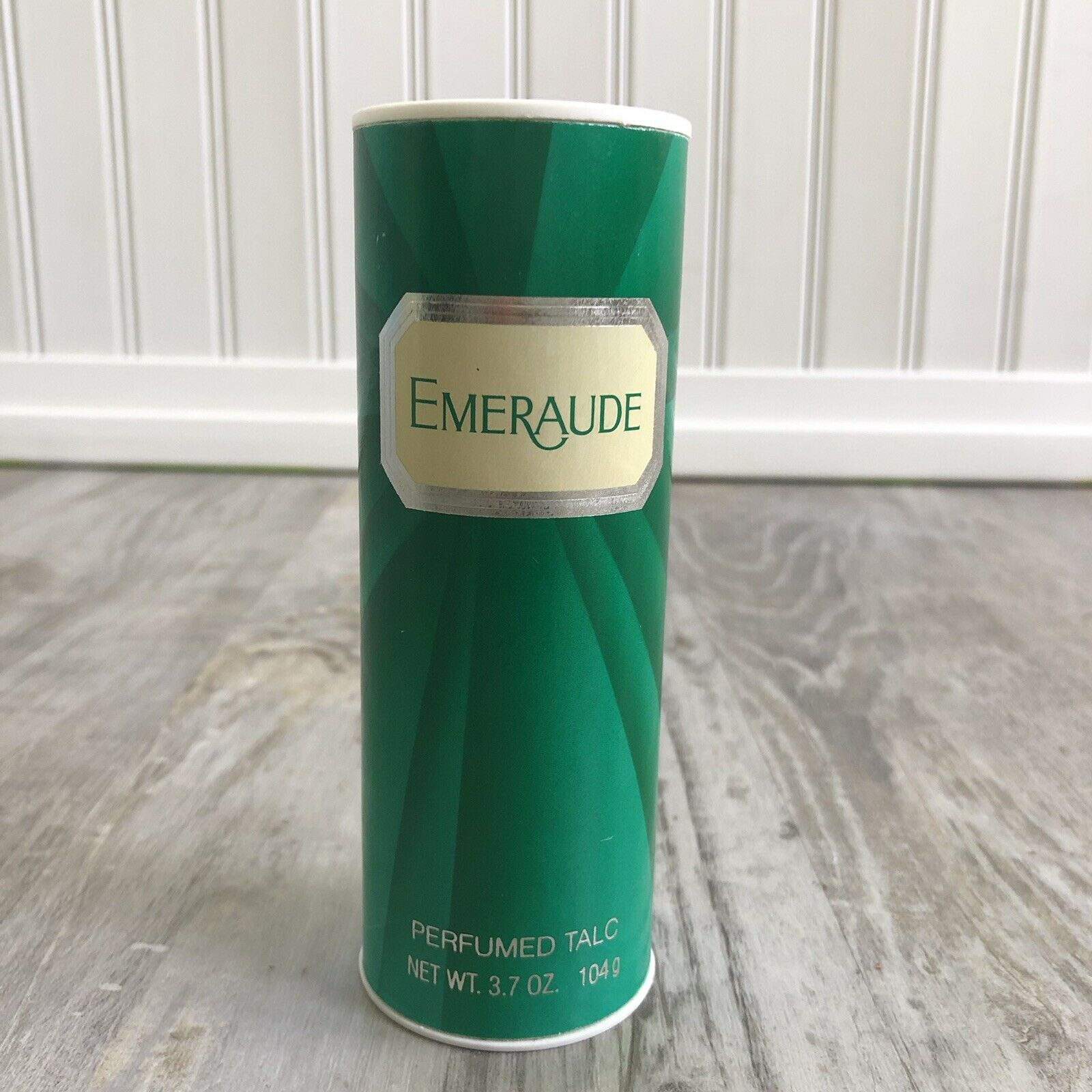 Vintage Coty Emeraude Perfumed Talc Powder 3.7oz Shaker - Not Sealed