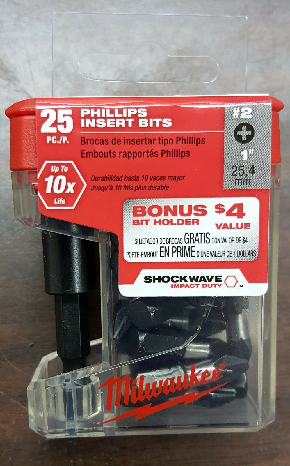 Milwaukee 48-32-5009 25pc Magnetic Bit Holder W/ #2 Impact Phillips Bits