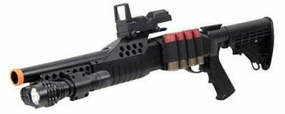 Ukarms 1:1 Pump Action Spring Powered Airsoft Shotgun 6mm Bb Gun W Red Dot