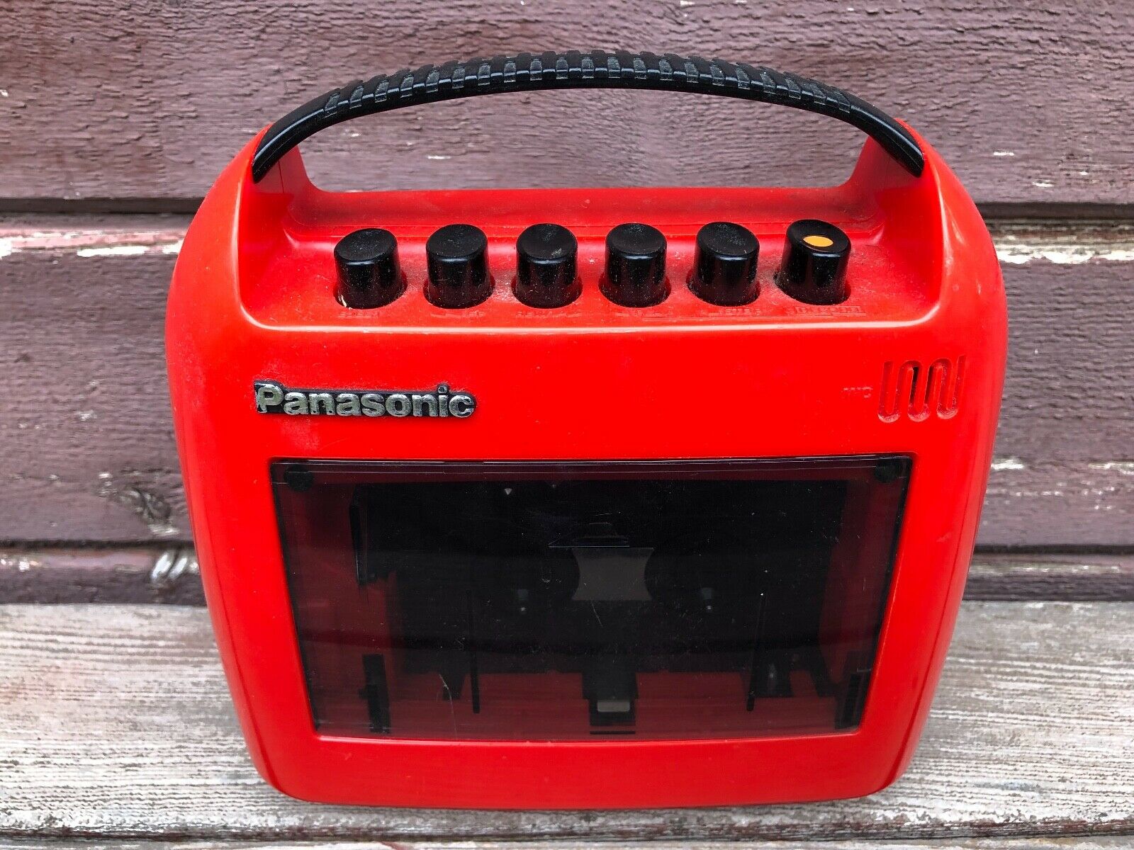 Vtg Panasonic Rq-304s Take 'n' Tape Cassette Tape Player Recorder Red