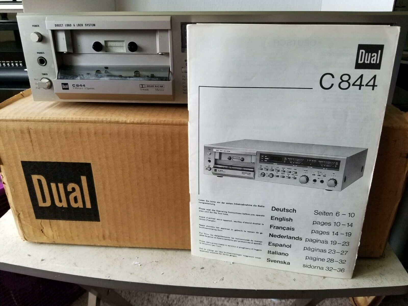 Dual C-844 Studio Professional Series Cassette Deck/parts Or Repair.