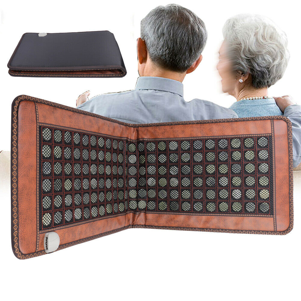 110v Natural Jade Negative Ions Infrared Massage Therapy Heating Mat Relax Body
