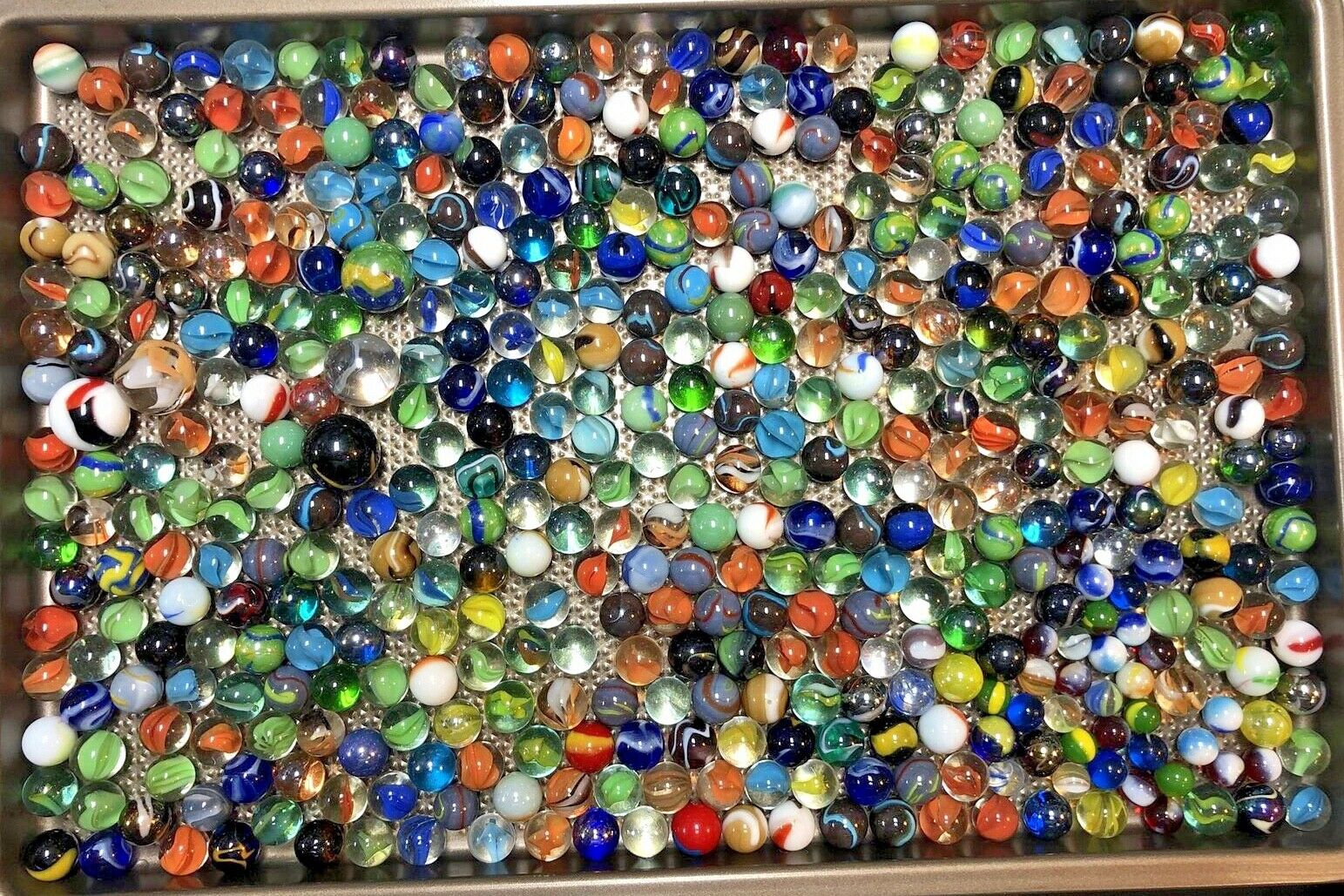 Over 5 Pounds. - Vintage - Large Lot Of Marbles  - Estate Find - Large To Tiny