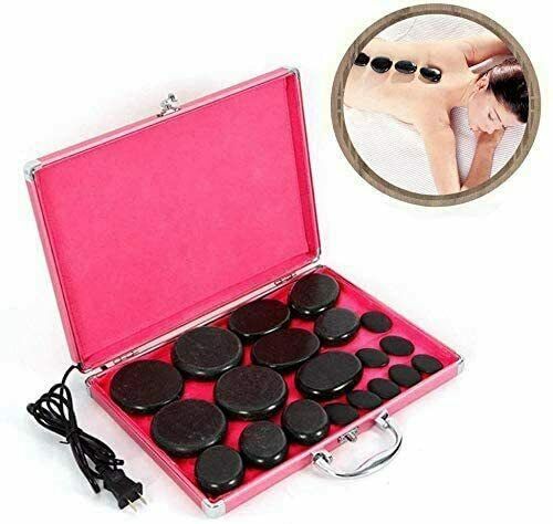 Hot Stones Massage Set W/ Heater Kit For Professional Or Home Spa, Relaxing
