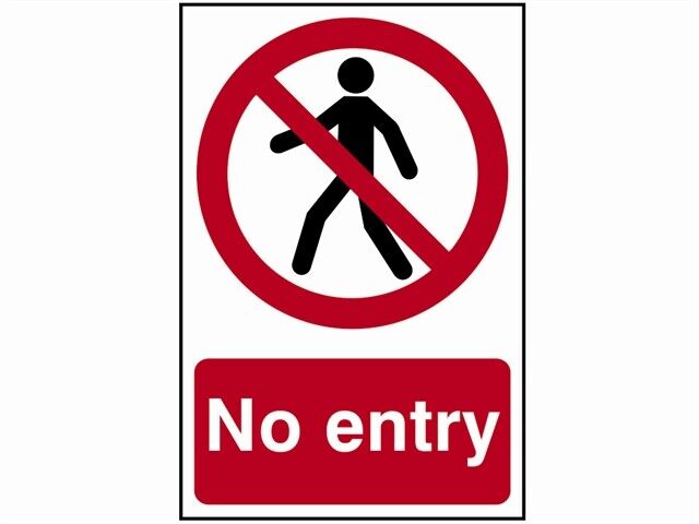 Scan Sca0600 No Entry - Pvc 200 X 300mm