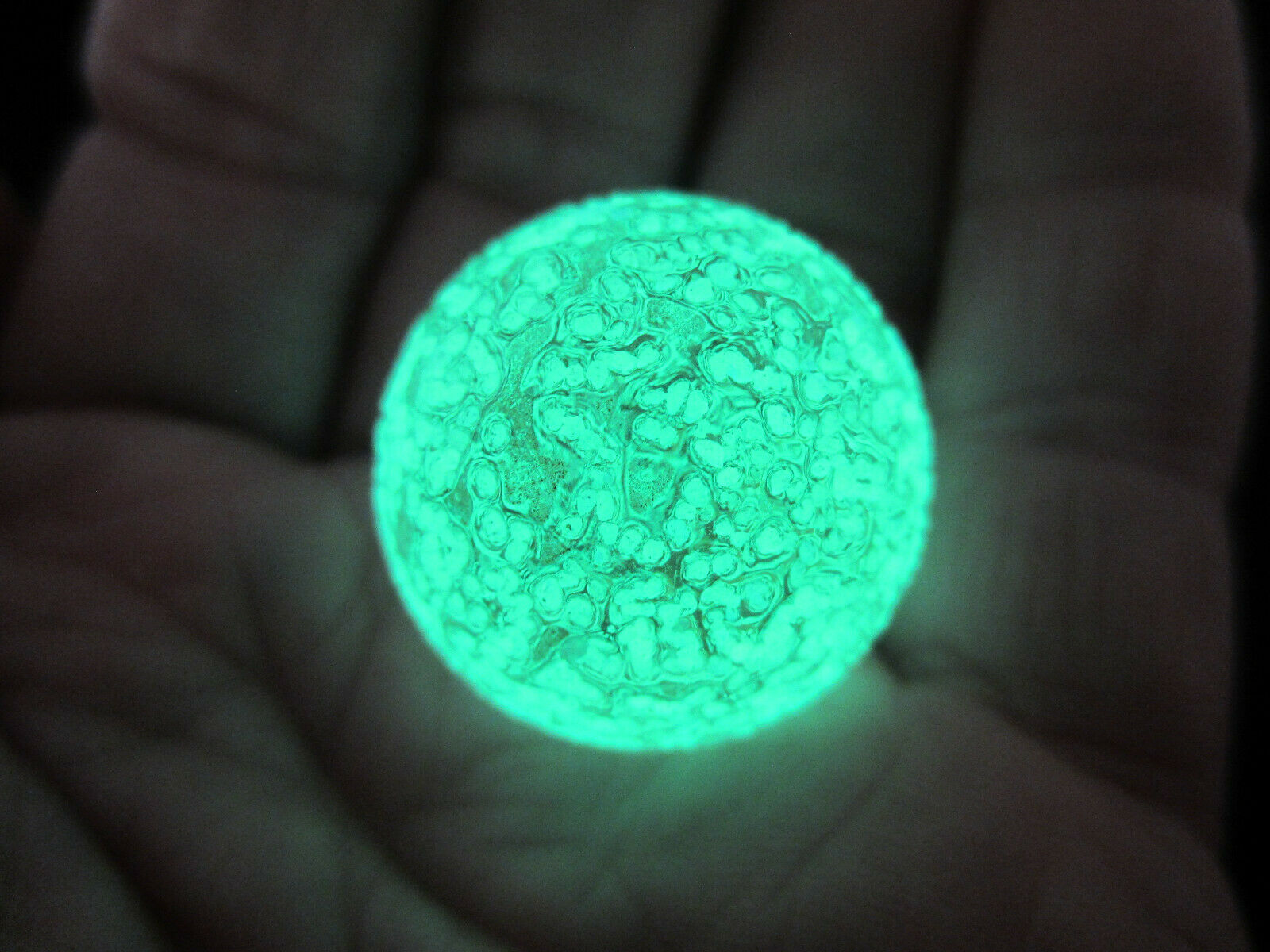 25mm Glow In The Dark Shooter Glass Mib Marbles Ball Large 1"