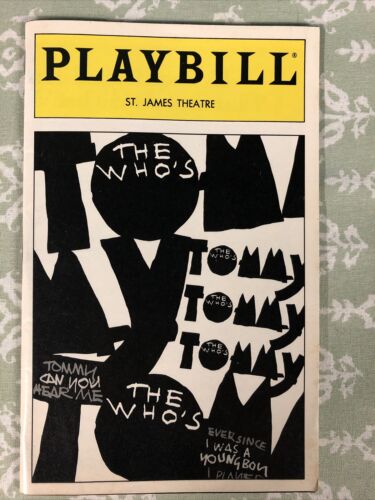 Playbill 1995 - The Who's Tommy!  St. James Theatre Program - Broadway!