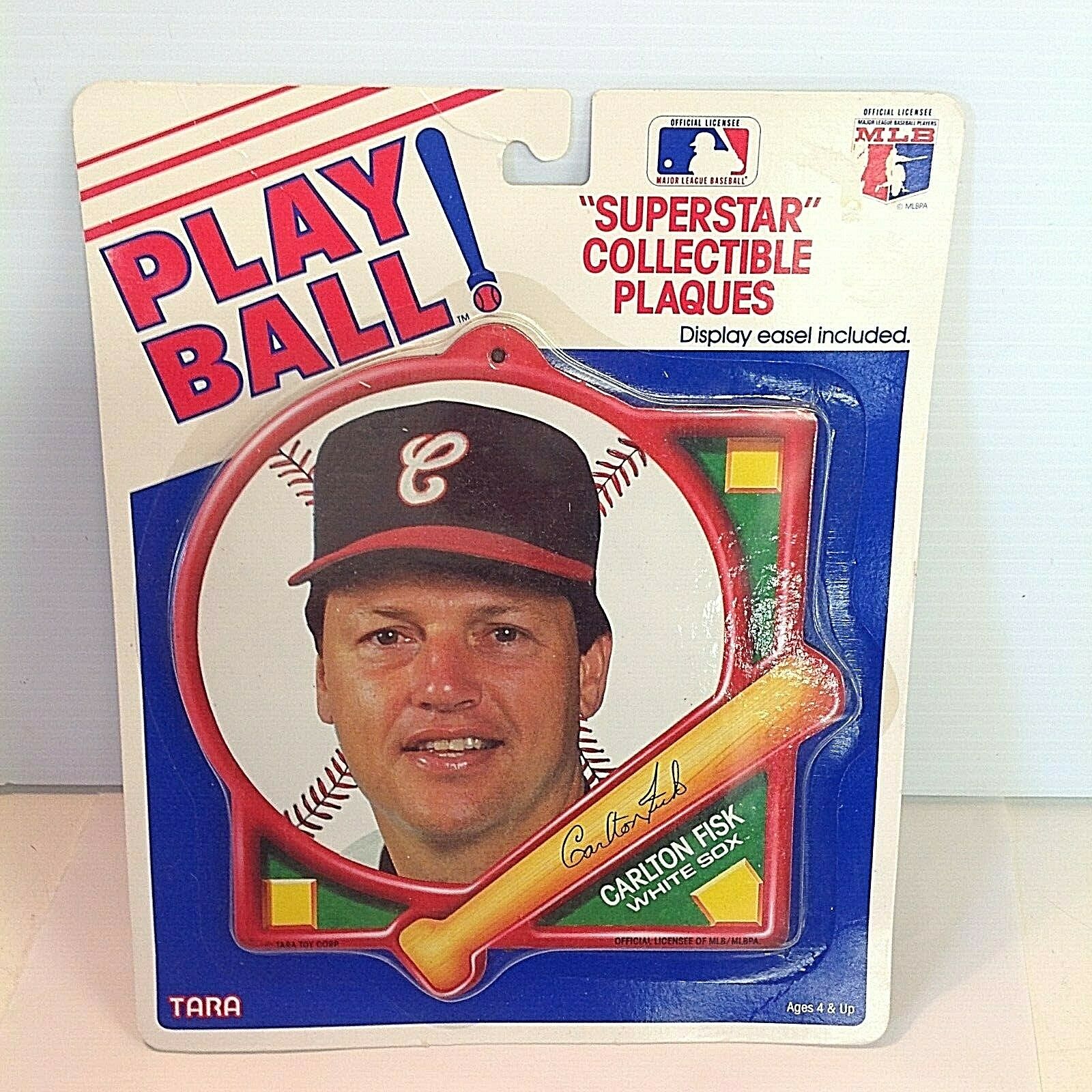Vintage 1980's Play Ball Superstar Collectible Plaque White Sox Carlton Fisk Mlb