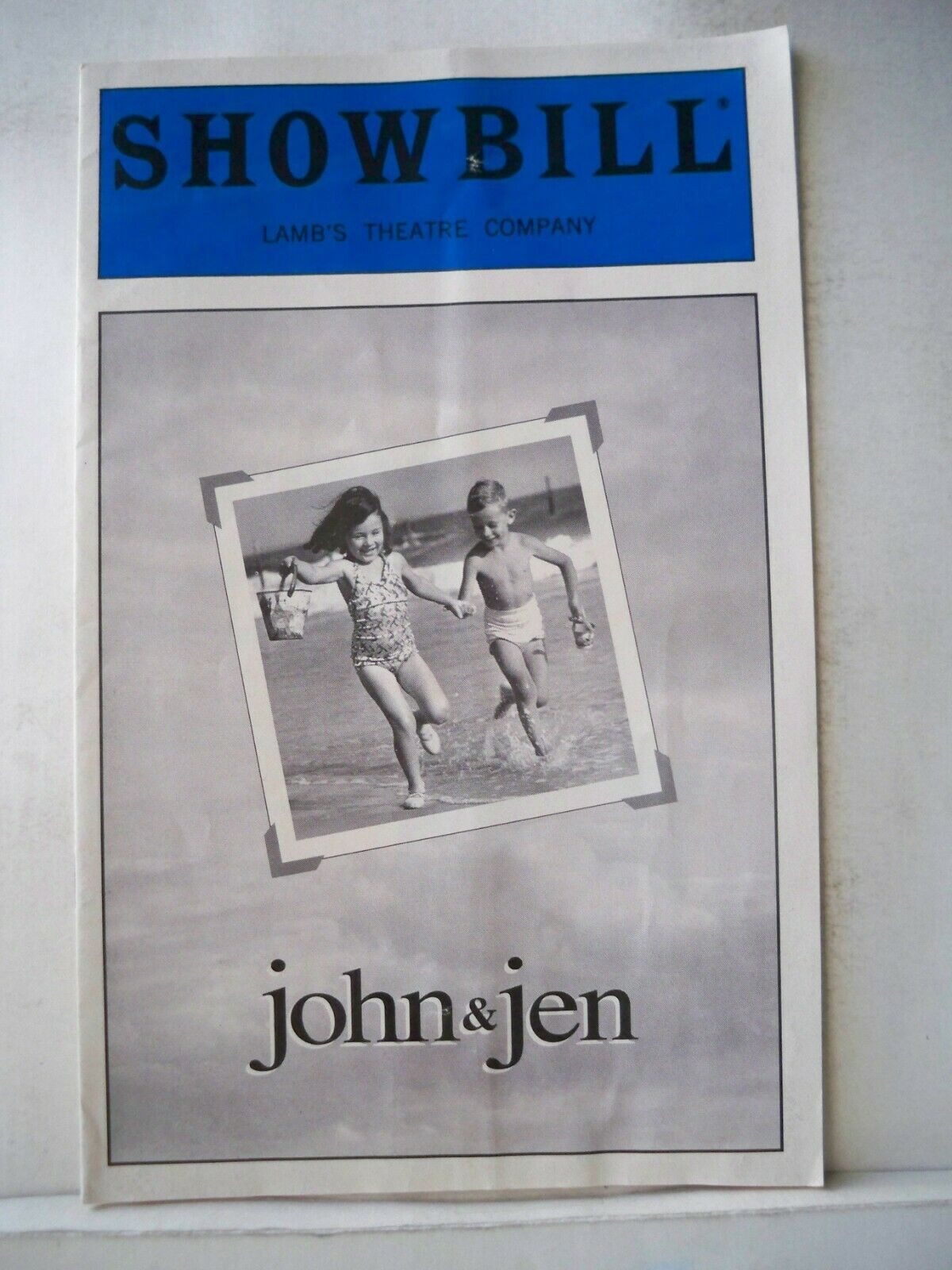 John & Jen Playbill Michele Pawk / James Ludwig / Andrew Lippa Nyc 1995