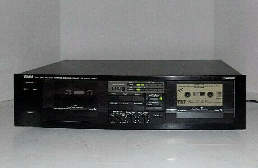 Vintage- Yamaha K-40 Natural Sound Stereo Double Cassette Deck Player / Recorder