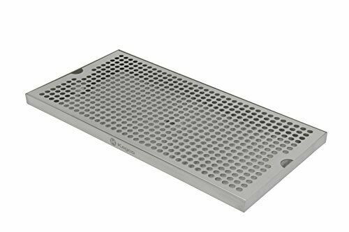 Kegco Sesm-189d 18" X 9" Surface Mount Drip Tray With Drain