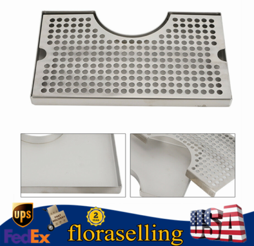 Stainless Steel Beer Kegerator Surface Mount Tower Drip Tray Removable Grate New