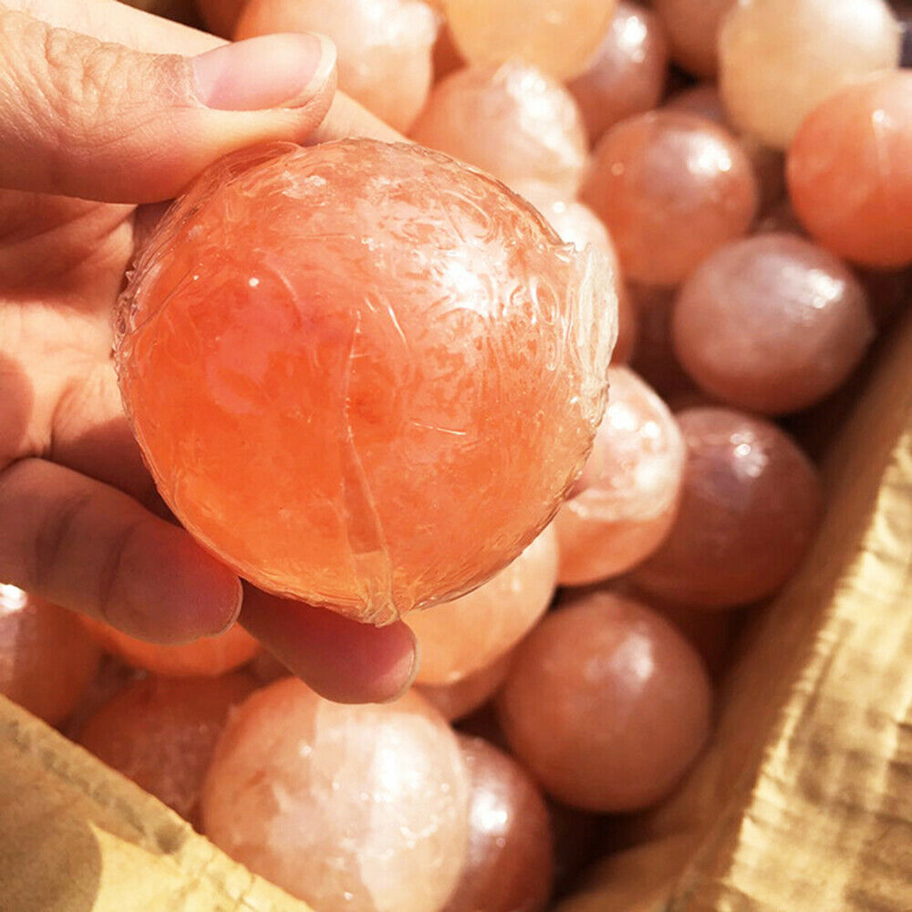 1x Natural Himalayan Pink Salt Sphere Massage Stones Natural Healing Spa 2"/50mm