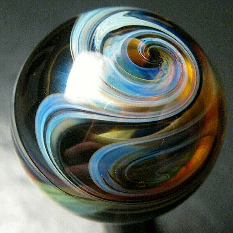 Boomwire - .98" Glass Marble - Lampwork Boro Handmade Contemporary Art Orb Gift