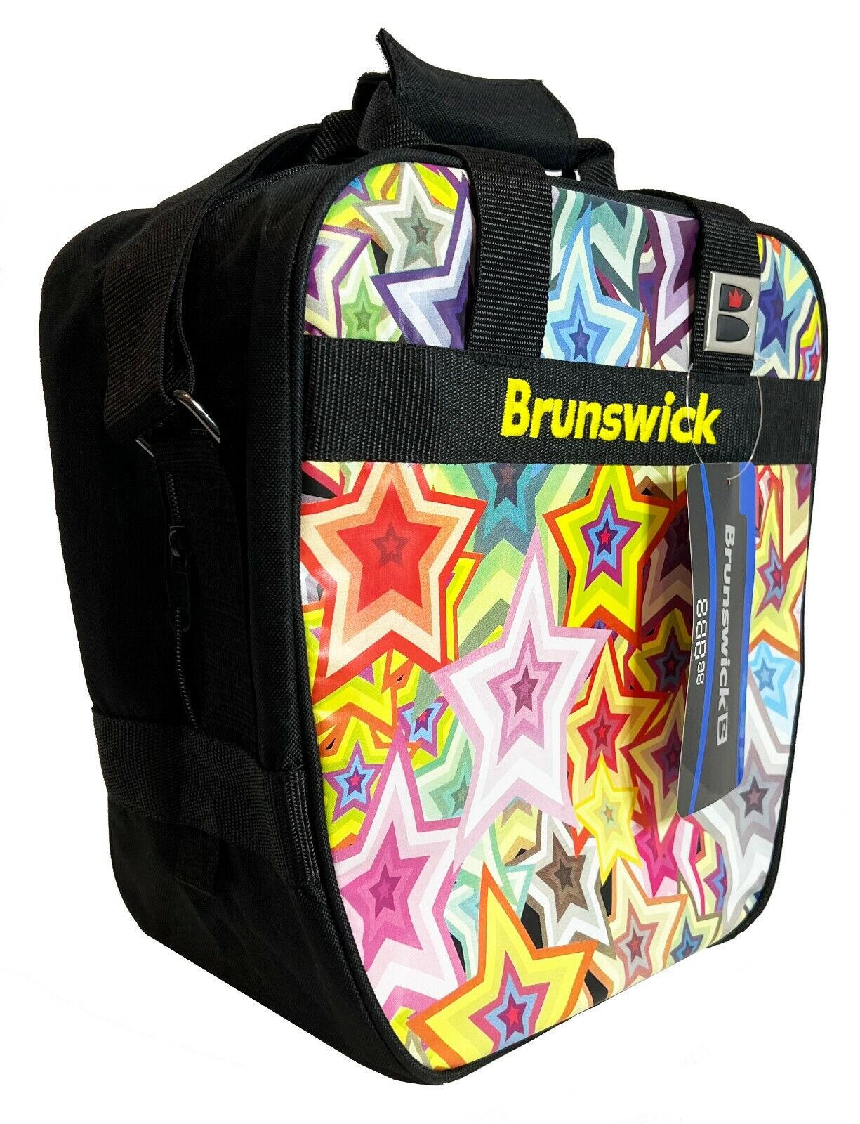 Brunswick Colored Stars Bowling Ball Bag, Dyno Single Style #59-104389