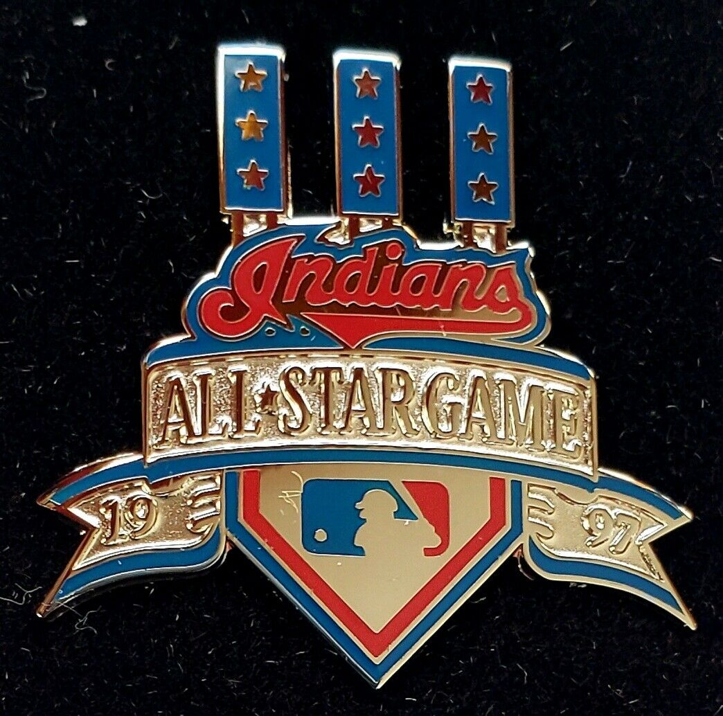 Vintage 1997 Mlb All-star Game Lapel Pin Jacobs Field Cleveland Indians Mint!